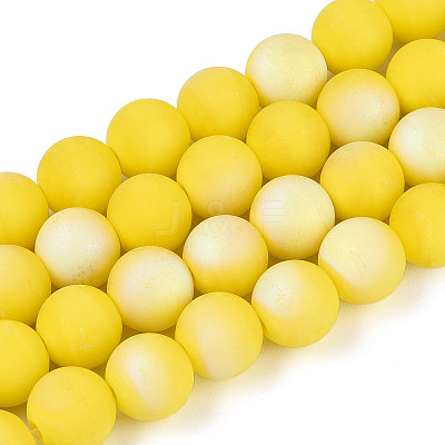 Frosted Opaque Glass Beads Strands LS-GLAA-T032-P10mm-MBB16-1