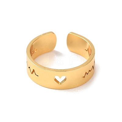 304 Stainless Steel Open Cuff Rings Set for Women SA-CBABC0E-05G-1
