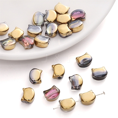 10Pcs Electroplate Glass Beads PW-WG5CD4E-03-1