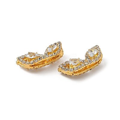 Brass Micro Pave Cubic Zirconia Beads KK-S336-09G-A-1