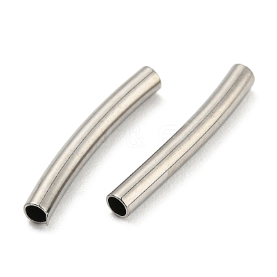 Non-Tarnish 304 Stainless Steel Tube Beads STAS-B047-27A-P-1