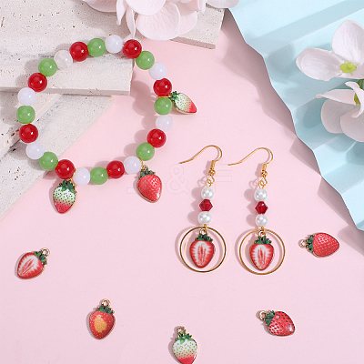 50Pcs 5 Styles Printed Alloy Pendants FIND-SC0006-07-1