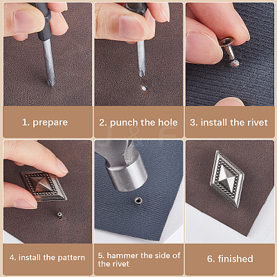 24Pcs 2 Colors Tibetan Style Alloy Buttons BUTT-GF0003-88-1