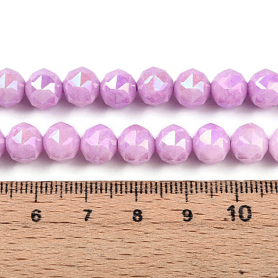 Anti-Tarnish Electroplate Glass Beads Strands GLAA-N010-8mm-10-1