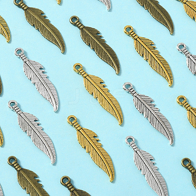 30Pcs 3 Colors Alloy Pendants FEAT-CJ0001-01-1