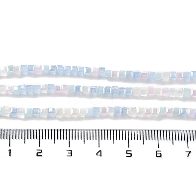 Gradient Color Electroplate Glass Bead Strands X-GLAA-E042-05-B04-1