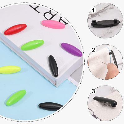 60Pcs Plastic Oval Lapel Pins JEWB-CA0001-21-1