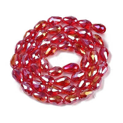 Transparent Electroplate Glass Beads Strands EGLA-N013-T6mm-B12-1