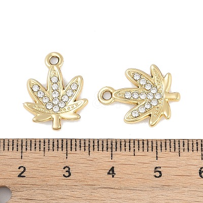Alloy Rhinestone Pendants FIND-M018-24A-G-1