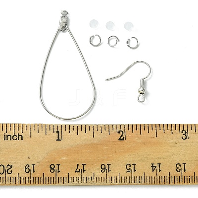 67Pcs 4 Styles 304 Stainless Steel Wire Pendants FIND-FS0002-27-1