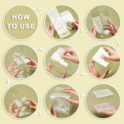 Foldable Transparent PET Box CON-WH0074-72E-1