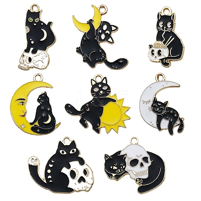 Alloy Enamel Pendants PW-WGB8D3D-01-1