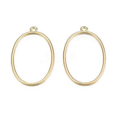 Alloy Open Back Bezel Pendants PALLOY-T085-08LG-1