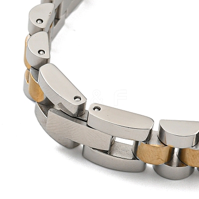 Ion Plating(IP) 304 Stainless Steel Thick Link Chain Bracelet Hand Polished BJEW-G649-10B-C-1