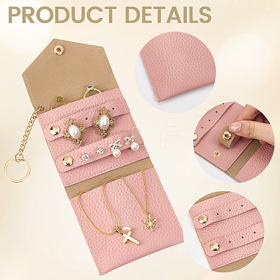 1Pc Cowhide Travel Jewelry Storage Pouches ABAG-CL0001-60B-1
