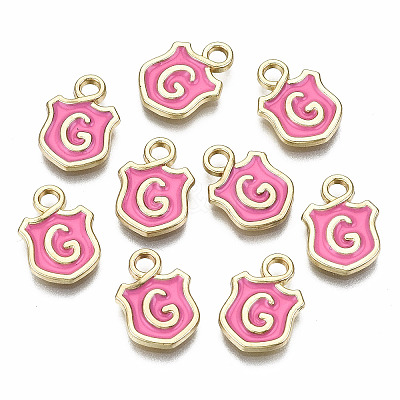 Alloy Enamel Charms ENAM-T012-03G-RS-1