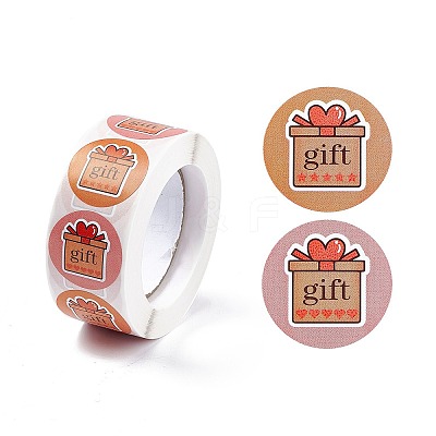 2 Colors Paper Gift Sticker Rolls X-STIC-E001-12-1