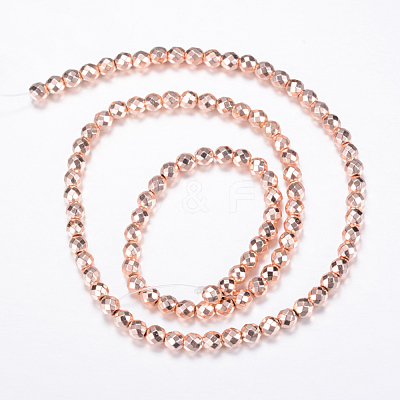 Electroplate Non-magnetic Synthetic Hematite Bead Strands X-G-Q465-23RG-1