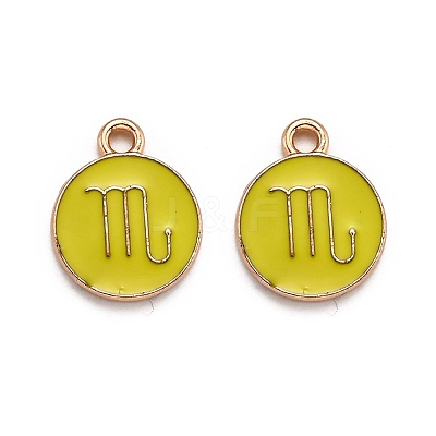 Alloy Enamel Pendants ENAM-S124-01B-14L-1