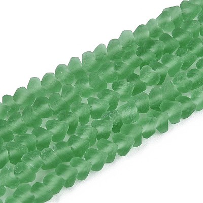 Frosted Transparent Glass Beads Strands GLAA-N016-4mm-27-1