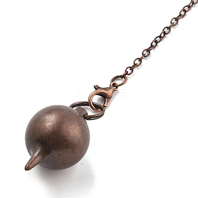 Brass Dowsing Pendulum Big Pointed Round Pendants KK-H491-03R-1