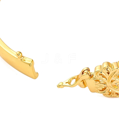 Hollow Rack Plating Brass Hinged Bracelets for Women BJEW-M040-18G-1
