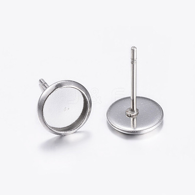 Tarnish Resistant 304 Stainless Steel Stud Earring Settings STAS-K131-A-01P-1