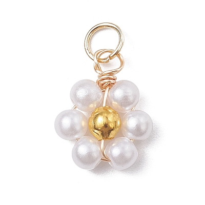 Acrylic Flower Charms PALLOY-JF02559-1