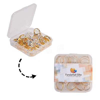 Brass Pad Ring Bases KK-PH0036-10-WH-1