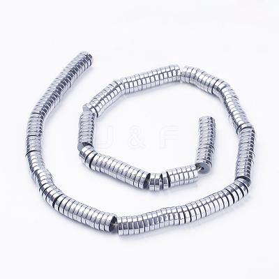 Electroplate Non-Magnetic Synthetic Hematite Beads Strands G-F510-03P-8mm-1