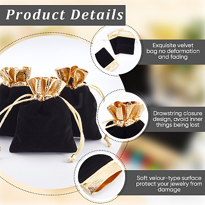 Rectangle Velvet Jewelry Pouches Bags TP-BBC0001-09A-03-1