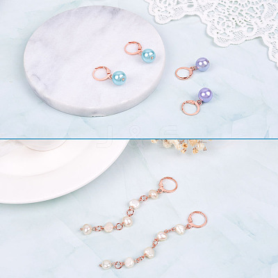 Brass Leverback Earring Findings KK-TA0007-89RG-1