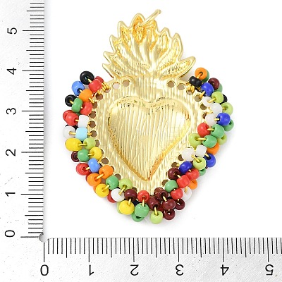 Brass Measle Pendants KK-S390-01G-03-1