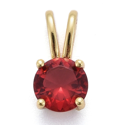 Brass Micro Pave Cubic Zirconia Pendants X-KK-P192-04-G02-1