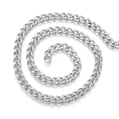 Tarnish Resistant 304 Stainless Steel Curb Chains STAS-P219-03-1