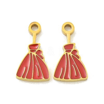 Halloween Theme Ion Plating(IP) 304 Stainless Steel Enamel Pendants STAS-M011-01A-1