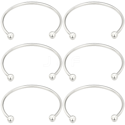 6Pcs Brass Cuff Bangle Making KK-BBC0022-74-1