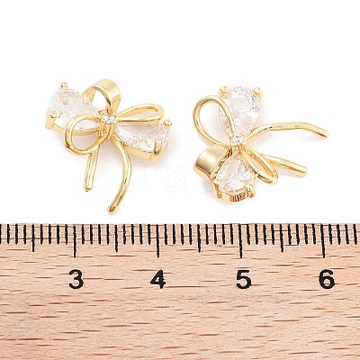Brass Micro Pave Cubic Zirconia Pendants KK-P271-05G-C-1