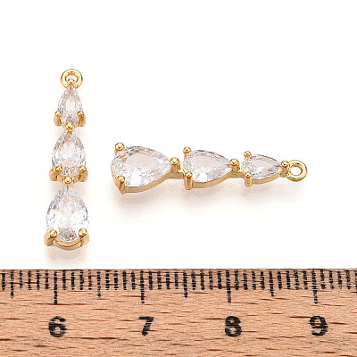 Brass Micro Pave Cubic Zirconia Pendants KK-N261-118C-G-1