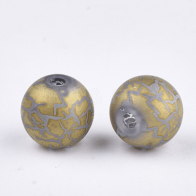 Electroplate Glass Beads EGLA-S178-03F-1