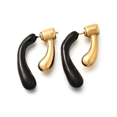 304 Stainless Steel Stud Earrings EJEW-C133-04G-04-1