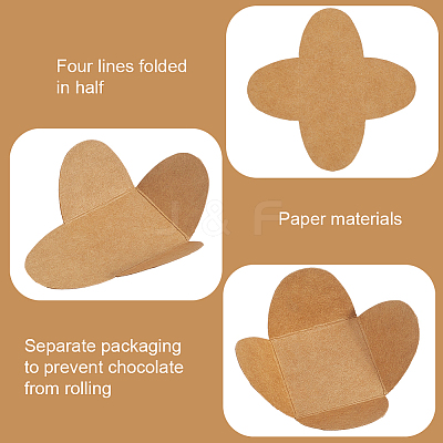 Cross Kraft Paper Chocolate Spacer AJEW-CN0004-83C-1