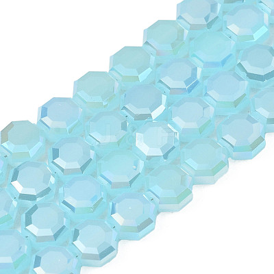 Electroplate Glass Beads Strands EGLA-N002-27-E04-1