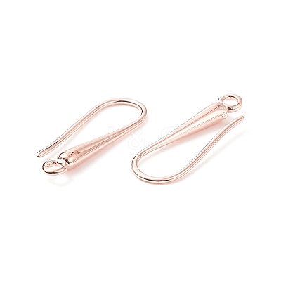 Eco-Friendly Brass Earring Hooks Findings KK-M157-03RG-NR-1