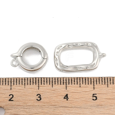 Rack Plating Brass Fold Over Clasps KK-A224-27C-P-1