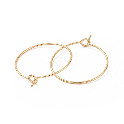 Ion Plating(IP) 316L Surgical Stainless Steel Hoop Earring Findings LS-STAS-D164-03G-1