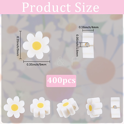 400Pcs Handmade Polymer Clay Beads CLAY-PA0001-27-1
