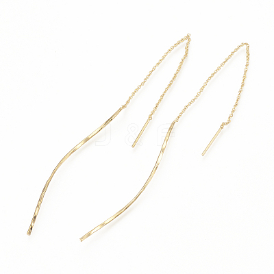 Brass Stud Earring Findings KK-T020-134G-1