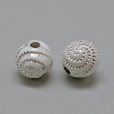 Plating Acrylic Beads PACR-S188-10mm-13-1