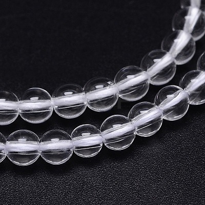 Round Natural Grade A Quartz Crystal Bead Strands X-G-H1648-6mm-01N-A-1